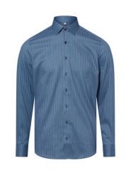 Olymp Level Five Koszula łatwa w prasowaniu Mężczyźni Slim Fit Bawełna niebieski, 39. Niebieskie koszule męskie OLYMP Level Five, m, bez wzorów, z bawełny, eleganckie, bez kołnierzyka, bez ramiączek. Za 329.95 zł.