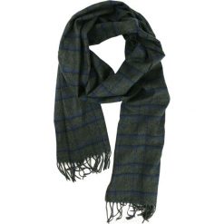 Popielaty Elegancki Szalik Firmy V.Fraas - Cashmink - w Kratkę, z Frędzlami. Szare szaliki męskie V. Fraas, bez wzorów, z materiału. Za 55.00 zł.