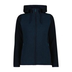 Kurtka turystyczna damska z kapturem i zamkiem CMP. Niebieskie kurtki sportowe damskie CMP, xs, bez wzorów, bez ramiączek, z kapturem, trekkingowe. Za 293.35 zł.