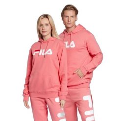 Bluza z kapturem Fila Barumini. Niebieskie bluzy damskie Fila, s, bez wzorów, eleganckie, bez ramiączek, z kapturem. Za 129.00 zł.