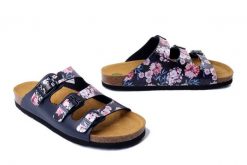 DR. BRINKMANN 700754-05 blau, klapki damskie. Niebieskie klapki damskie Dr. Brinkmann, na lato, bez wzorów, bez obcasa, bez zapięcia. Za 219.90 zł.