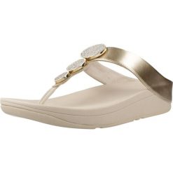 Sandały FITFLOP HALO BEAD CIRCLE Złoty. Żółte sandały damskie FIT FLOP, bez wzorów, z materiału, bez obcasa, bez zapięcia. Za 571.50 zł.