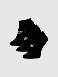4F Skarpetki casual stopki (3-pack) damskie - czarne 39-42. Czarne skarpetki damskie 4F, bez wzorów, z bawełny. Za 44.99 zł.