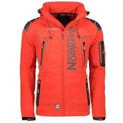 Kurtka sportowa męska Geographical Norway Techno MEN 056 BS3 z regulowanym. Czerwone kurtki sportowe męskie Geographical Norway, m, bez wzorów, bez kaptura. Za 259.00 zł.