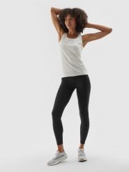 4F Legginsy treningowe ze średnim stanem damskie - czarne XS. Czarne legginsy damskie 4F, s, bez wzorów, z dzianiny, na fitness i siłownię. Za 119.99 zł.