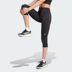 Legginsy DailyRun 3/4. Białe legginsy damskie Adidas, bez wzorów. Za 279.00 zł.