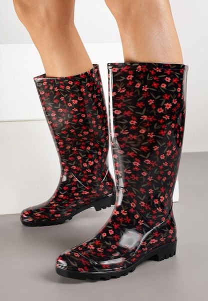 Czarne Kalosze Ozdobione Kwiatami Olivorie. Czarne kalosze damskie Born2be, bez wzorów, z jeansu, bez zapięcia. Za 69.99 zł.