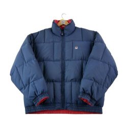 Second life - Męskie kurtka puchowa z możliwością odwrócenia - Stan dobry. Niebieskie kurtki męskie Fila, m, bez wzorów, z puchu, sportowe, bez kaptura. Za 148.01 zł.