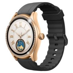 Zegarek Inteligentny Kuura+ WS v2 - Czarny/Złoty. Czarne, cyfrowe zegarki męskie KUURA, z aplikacjami, szklane. Za 329.00 zł.