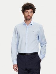 Tommy Hilfiger Koszula MW0MW38347 Błękitny Slim Fit. Niebieskie koszule męskie Tommy Hilfiger, m, bez wzorów, z bawełny, biznesowe, bez kołnierzyka, bez ramiączek. Za 289.99 zł.