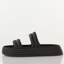 Czarne lekkie piankowe klapki damskie DiA 51-001. Czarne klapki damskie DiA, na lato, bez wzorów, z dresówki, klasyczne, bez obcasa, na platformie, bez zapięcia. Za 59.00 zł.