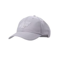 Czapka z daszkiem 4F. Szare czapki damskie 4F, bez wzorów. Za 83.99 zł.