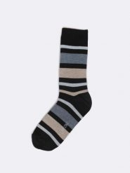 Skarpety bawełniane męskie w kolorowe paski czarne Ismaelo 906. Czarne skarpety męskie BIG STAR, bez wzorów, z bawełny. Za 19.99 zł.