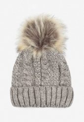 Khaki Czapka z Wełną To What End. Brązowe czapki damskie Born2be, bez wzorów, z dzianiny. Za 29.99 zł.