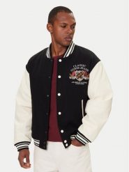 Guess Jeans Kurtka bomber M5BL1E WEI02 Czarny Regular Fit. Czarne kurtki męskie Guess Jeans, m, z aplikacjami, z jeansu, bez kaptura. Za 517.30 zł.