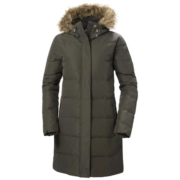 Parka damska Helly Hansen Aden Down. Białe parki damskie Helly Hansen, na zimę, l, bez wzorów, z materiału, bez kaptura. Za 880.25 zł.