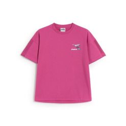 Koszulka damska DIADORA L.T-SHIRT SS FLOSS. Czerwone koszulki sportowe damskie Diadora, l, bez wzorów, bez ramiączek. Za 39.99 zł.