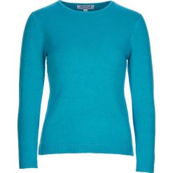 Sweter w kolorze niebieskim. Niebieskie swetry nierozpinane damskie L'Univers du cachemire, m, bez wzorów, z kaszmiru, bez kołnierzyka, bez ramiączek. W wyprzedaży za 149.95 zł.
