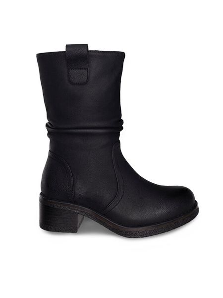 Clara Barson Botki KAIA WS6183-10 Czarny. Czarne botki damskie Clara Barson, bez wzorów, z materiału, bez obcasa, na słupku, bez zapięcia. Za 169.99 zł.