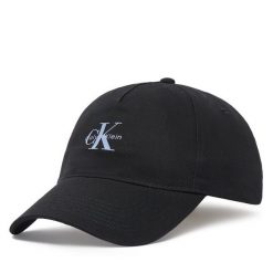 Czapka z daszkiem Calvin Klein. Czarne czapki damskie Calvin Klein, bez wzorów. Za 129.99 zł.