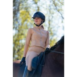 Legginsy summer beżowe Equus Brand. Brązowe legginsy damskie EQUUS BRAND, bez wzorów. Za 199.99 zł.