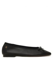 Tommy Hilfiger Baleriny Soft Leather FW0FW08355 Czarny. Czarne balerinki damskie Tommy Hilfiger, bez wzorów, ze skóry, bez obcasa, bez zapięcia. Za 239.99 zł.