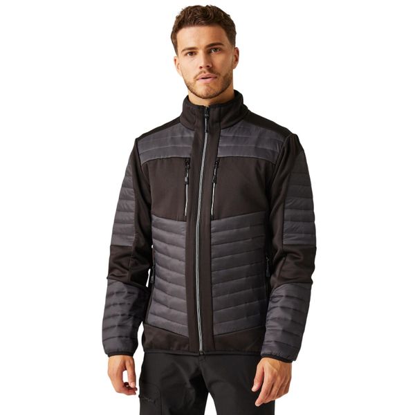 Męska Kurtka EVolve Hybrid Stretch Jacket. Czarne kurtki męskie Regatta, m, bez wzorów, sportowe, bez kaptura. Za 201.99 zł.