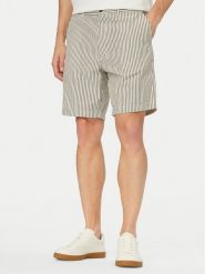 Tommy Hilfiger Szorty materiałowe Dover Seersucker MW0MW42359 Beżowy jasny Slim Fit. Brązowe szorty męskie Tommy Hilfiger, bez wzorów, z bawełny. Za 409.99 zł.