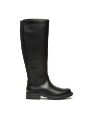 Clarks Kozaki Orinoco2 Rise 261747894 Czarny. Czarne kozaki damskie Clarks, bez wzorów, ze skóry, bez obcasa, na płaskiej podeszwie, bez zapięcia. Za 989.99 zł.