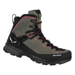 Buty trekkingowe damskie Salewa Mtn Trainer 2 Mid Gtx. Niebieskie obuwie trekkingowe damskie Salewa, z materiału, bez zapięcia. Za 1,144.00 zł.
