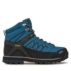 Trekkingi CMP. Niebieskie botki męskie CMP, bez wzorów, sportowe, bez obcasa, bez zapięcia. Za 419.99 zł.