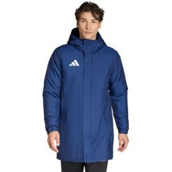 Kurtka męska adidas Entrada 26 Stadium. Niebieskie kurtki męskie Adidas, l, bez wzorów, z poliesteru, sportowe, bez kaptura. Za 282.99 zł.