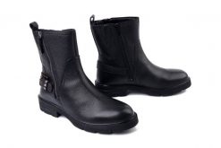 TAMARIS 1-25421-45 001 M2542145 black, botki damskie. Czarne botki damskie Tamaris, bez wzorów, z polaru, bez obcasa, na obcasie, bez zapięcia. Za 315.92 zł.