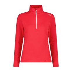 Kurtka polarowa damska z półzamkiem CMP. Czerwone kurtki sportowe damskie CMP, na zimę, bez wzorów, z polaru, bez ramiączek, bez kaptura, na fitness i siłownię. Za 257.50 zł.