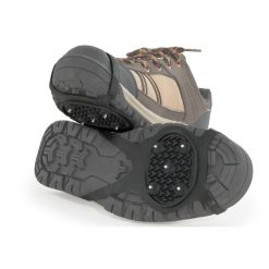 Nakładki antypoślizgowe na buty Rapeks Go. Czarne buty zimowe męskie RAPEKS, bez wzorów, bez obcasa, bez zapięcia. Za 31.99 zł.