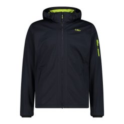 Kurtka męska turystyczna CMP 39A5027. Czarne kurtki męskie CMP, l, bez wzorów, z softshellu, sportowe, z kapturem. Za 340.00 zł.