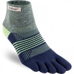 Skarpety trailowe damskie Injinji Mini-Crew. Niebieskie skarpetki damskie Injinji, bez wzorów. Za 147.50 zł.