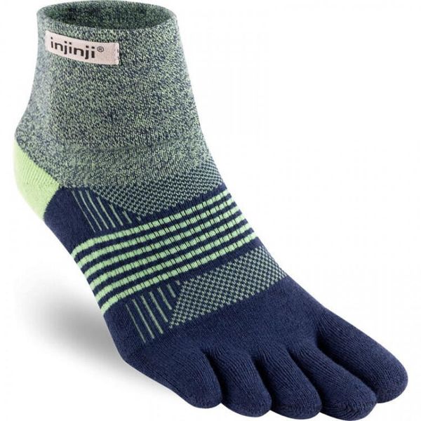 Skarpety trailowe damskie Injinji Mini-Crew. Niebieskie skarpetki damskie Injinji, bez wzorów. Za 147.50 zł.