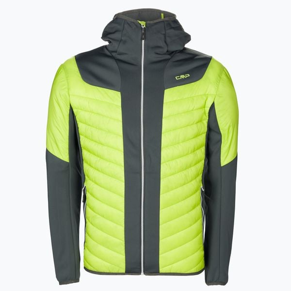 Kurtka hybrydowa męska CMP. Żółte kurtki sportowe męskie CMP, na jesień, m, bez wzorów, z materiału, bez kaptura, snowboardowy, primaloft. Za 489.99 zł.