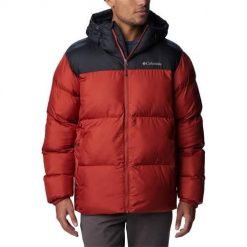 Kurtka uniwersalna męska Columbia Puffect Hooded Jacket. Czerwone kurtki męskie Columbia, m, bez wzorów, z syntetyku, casualowe, z kapturem. Za 509.99 zł.