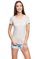 MUSTANG T SHIRT DAMSKI Alexia C Print 1009055 4025. Szare t-shirty damskie Mustang, s, bez wzorów, bez kołnierzyka, bez ramiączek. W wyprzedaży za 39.99 zł.