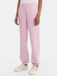 Lacoste Spodnie dresowe XF5244 Różowy Regular Fit. Czerwone spodnie dresowe damskie Lacoste, bez wzorów, z bawełny. Za 639.99 zł.