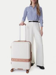 Beverly Hills Polo Club Walizka średnia CEO-BHPC-WAL-008-M Beżowy. Brązowe walizki męskie Beverly Hills Polo Club, bez wzorów, z tworzywa sztucznego, średnie. Za 359.99 zł.