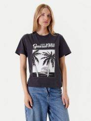Guess T-Shirt W5YI17 I3Z14 Szary Regular Fit. Szare t-shirty damskie Guess, l, z aplikacjami, z bawełny, bez kołnierzyka, bez ramiączek. Za 149.99 zł.