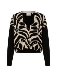Comma casual identity Kardigan Kobiety Bawełna czarny|beżowy, XL. Brązowe kardigany damskie comma casual identity, xl, bez wzorów, z bawełny, casualowe, bez kołnierzyka. Za 279.95 zł.