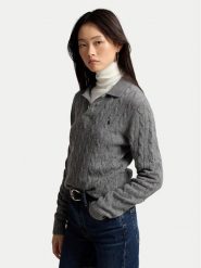 Polo Ralph Lauren Sweter 211972132500 Szary Regular Fit. Szare swetry nierozpinane damskie Polo Ralph Lauren, xl, bez wzorów, z wełny, bez kołnierzyka, bez ramiączek. Za 1,199.00 zł.
