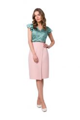 Mini Spódnica z Weluru z Ozdobnym Ściągaczem - Czarna. Czarne spódnice damskie MOE, l, bez wzorów, z elastanu, mini. Za 210.79 zł.