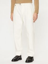 Tommy Hilfiger Chinosy MW0MW37733 Biały Regular Fit. Białe eleganckie spodnie męskie Tommy Hilfiger, bez wzorów, z bawełny. Za 449.99 zł.