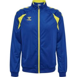 Kurtka z dresu Hummel Core 2.0. Niebieskie kurtki męskie Hummel, bez wzorów, z dresówki, sportowe, bez kaptura. Za 223.50 zł.