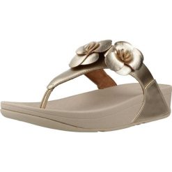 Sandały FITFLOP LULU FLOWER Złoty. Żółte sandały damskie FIT FLOP, bez wzorów, z materiału, bez obcasa, bez zapięcia. Za 418.99 zł.